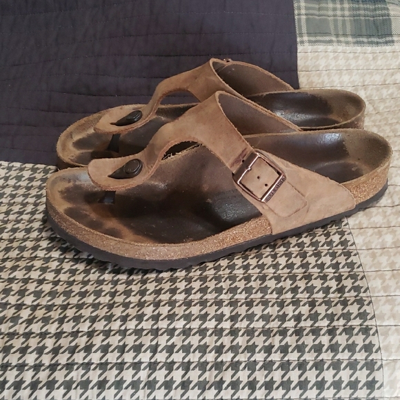 Birkenstock Gizeh Tobacco Brown Sandals Size 41 - Picture 7 of 10